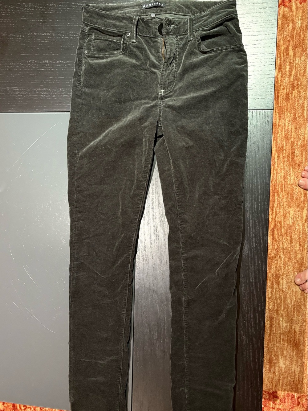 Monfrere Olive Green Velvet Men's Jeans